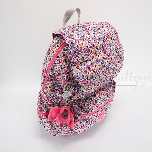 NWT Kipling BP4391 Ezra Travel Bag Backpack Polyester Peacock Prism Pink Multi main image 10